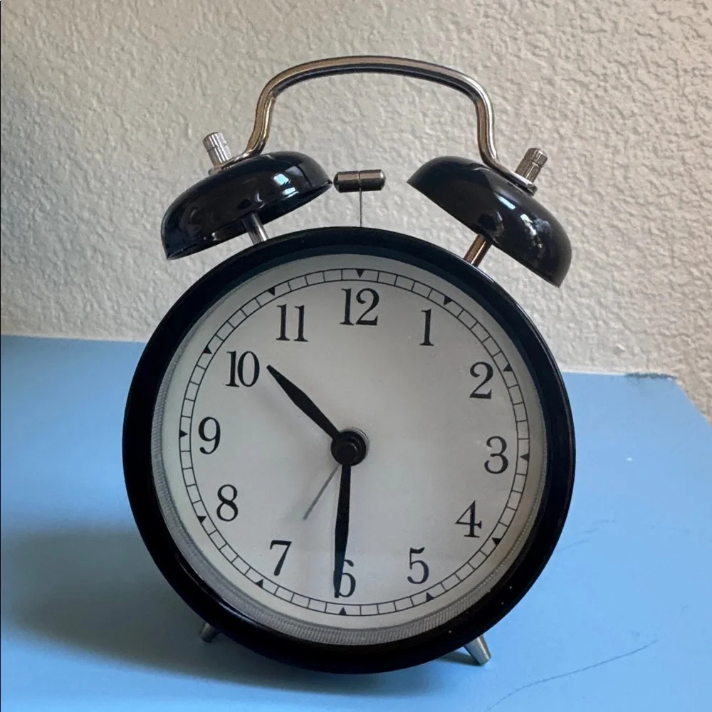 IKEA Black Twin Bell Alarm Clock
